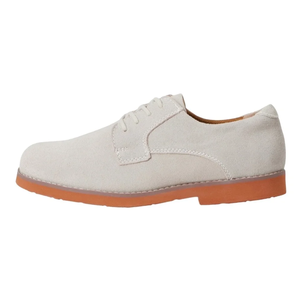 Florsheim‎ Kearney Jr. Boys White Suede Oxford Dress Shoes Size 10M Kids